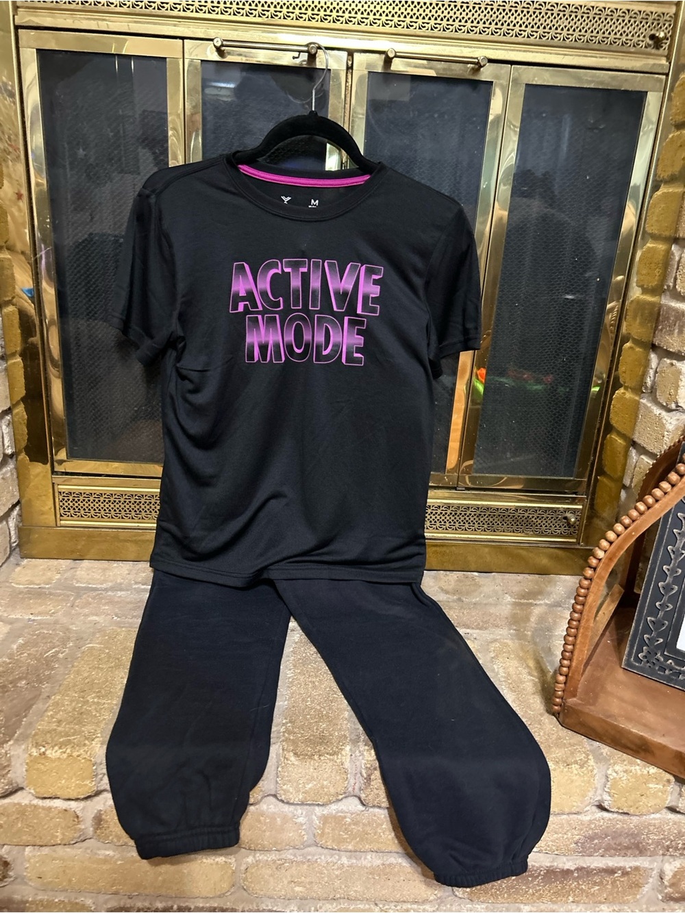 Kids XERSION Graphic Tshirt and Black Adidas Jogging Pants. Boys Size 10.